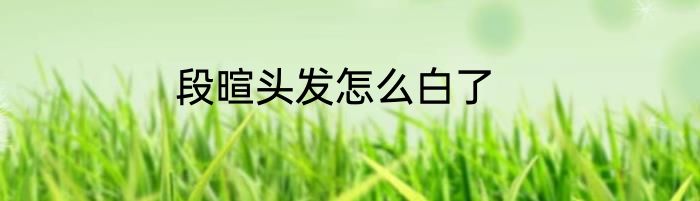 段暄头发怎么白了