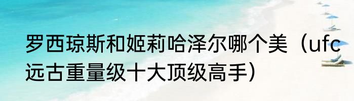 罗西琼斯和姬莉哈泽尔哪个美（ufc远古重量级十大顶级高手）