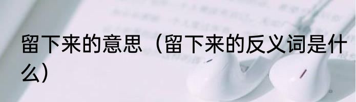 留下来的意思（留下来的反义词是什么）