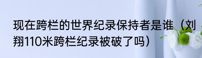 现在跨栏的世界纪录保持者是谁（刘翔110米跨栏纪录被破了吗）