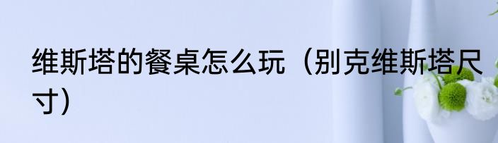 维斯塔的餐桌怎么玩（别克维斯塔尺寸）