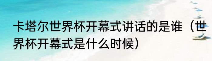 卡塔尔世界杯开幕式讲话的是谁（世界杯开幕式是什么时候）