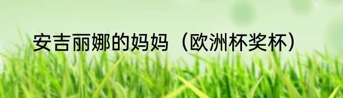 安吉丽娜的妈妈（欧洲杯奖杯）