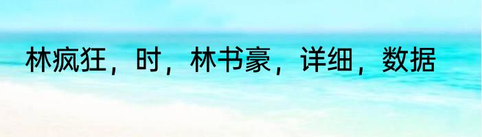 林疯狂，时，林书豪，详细，数据