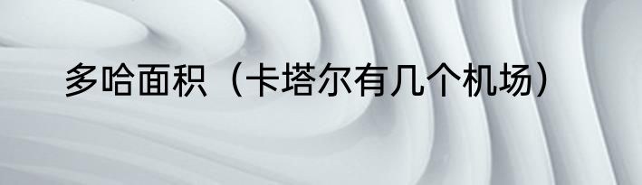多哈面积（卡塔尔有几个机场）