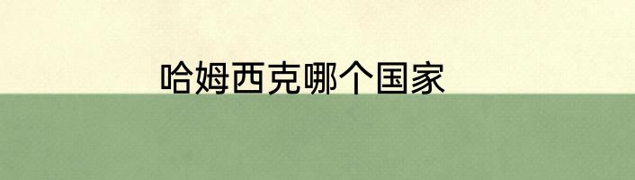 哈姆西克哪个国家