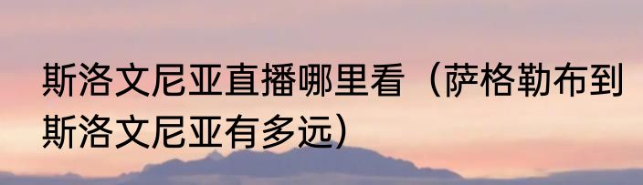 斯洛文尼亚直播哪里看（萨格勒布到斯洛文尼亚有多远）