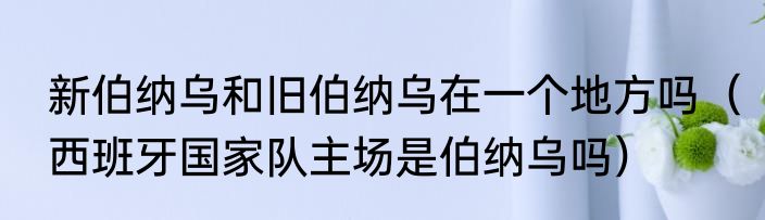 新伯纳乌和旧伯纳乌在一个地方吗（西班牙国家队主场是伯纳乌吗）