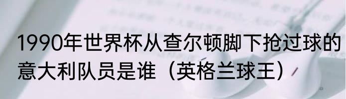 1990年世界杯从查尔顿脚下抢过球的意大利队员是谁（英格兰球王）