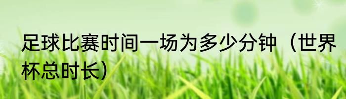足球比赛时间一场为多少分钟（世界杯总时长）