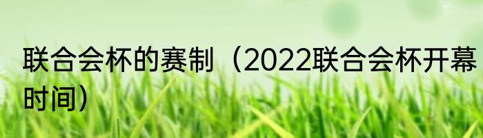 联合会杯的赛制（2022联合会杯开幕时间）
