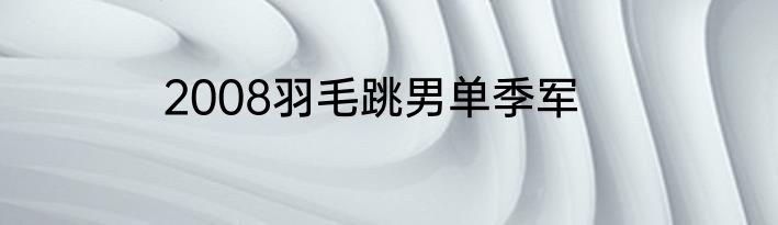 2008羽毛跳男单季军