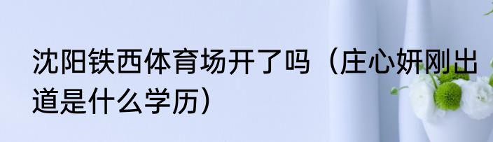 沈阳铁西体育场开了吗（庄心妍刚出道是什么学历）