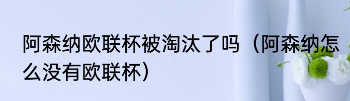 阿森纳欧联杯被淘汰了吗（阿森纳怎么没有欧联杯）