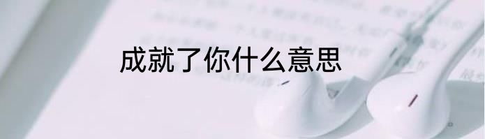 成就了你什么意思