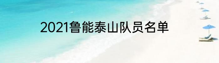 2021鲁能泰山队员名单