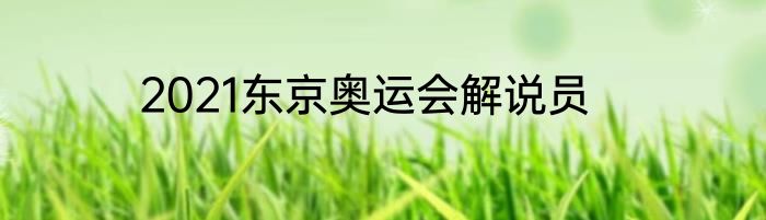 2021东京奥运会解说员