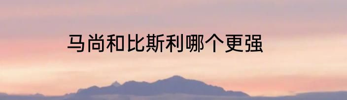 马尚和比斯利哪个更强