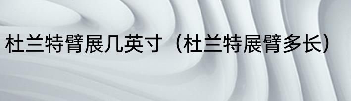 杜兰特臂展几英寸（杜兰特展臂多长）