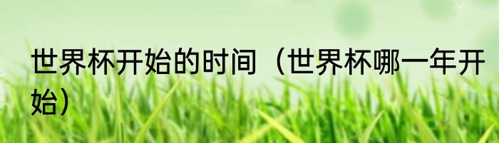 世界杯开始的时间（世界杯哪一年开始）