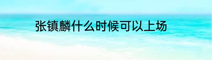 张镇麟什么时候可以上场