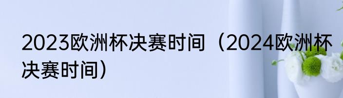 2023欧洲杯决赛时间（2024欧洲杯决赛时间）