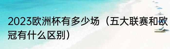 2023欧洲杯有多少场（五大联赛和欧冠有什么区别）