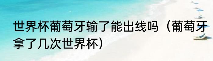 世界杯葡萄牙输了能出线吗（葡萄牙拿了几次世界杯）