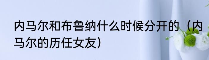 内马尔和布鲁纳什么时候分开的（内马尔的历任女友）