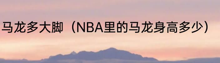 马龙多大脚（NBA里的马龙身高多少）