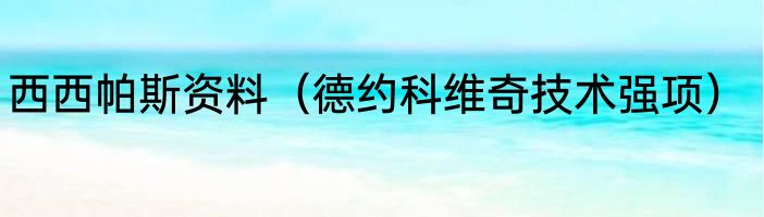 西西帕斯资料（德约科维奇技术强项）