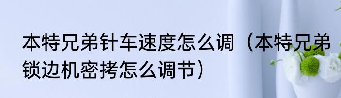 本特兄弟针车速度怎么调（本特兄弟锁边机密拷怎么调节）