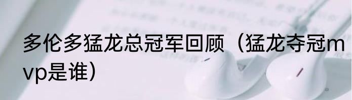 多伦多猛龙总冠军回顾（猛龙夺冠mvp是谁）