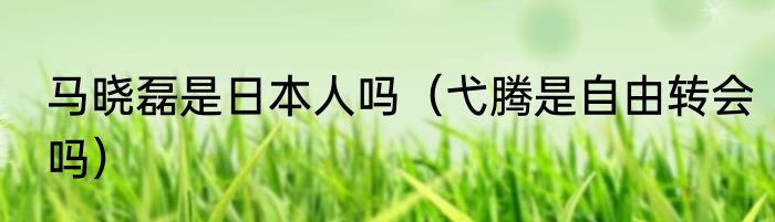马晓磊是日本人吗（弋腾是自由转会吗）