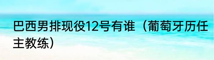 巴西男排现役12号有谁（葡萄牙历任主教练）