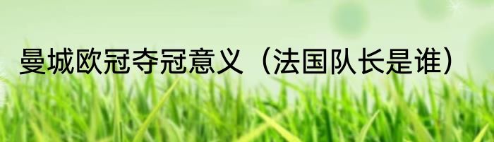 曼城欧冠夺冠意义（法国队长是谁）