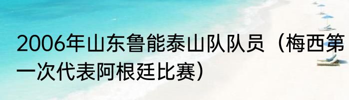 2006年山东鲁能泰山队队员（梅西第一次代表阿根廷比赛）
