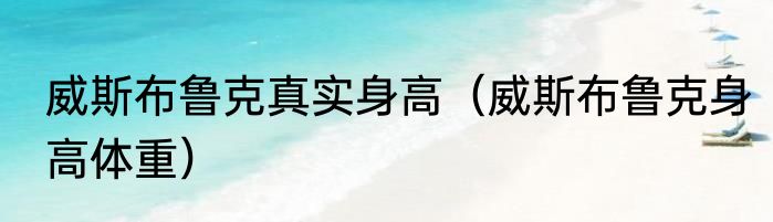 威斯布鲁克真实身高（威斯布鲁克身高体重）