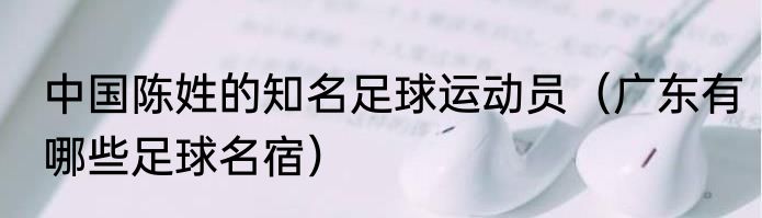 中国陈姓的知名足球运动员（广东有哪些足球名宿）