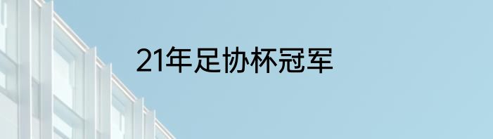 21年足协杯冠军