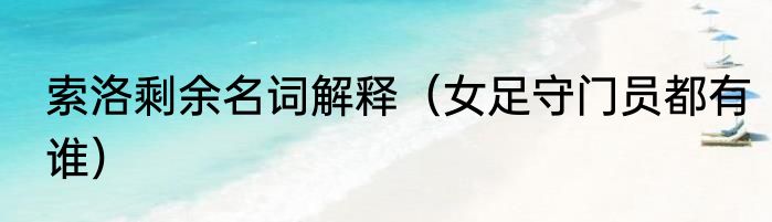 索洛剩余名词解释（女足守门员都有谁）