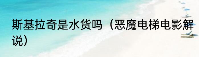 斯基拉奇是水货吗（恶魔电梯电影解说）