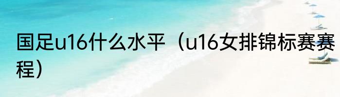 国足u16什么水平（u16女排锦标赛赛程）