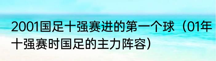 2001国足十强赛进的第一个球（01年十强赛时国足的主力阵容）