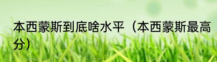 本西蒙斯到底啥水平（本西蒙斯最高分）