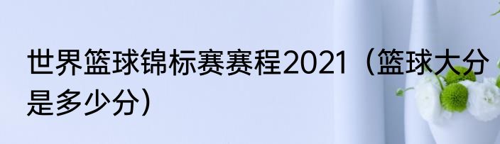 世界篮球锦标赛赛程2021（篮球大分是多少分）