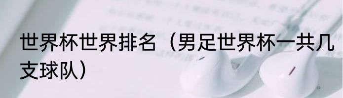 世界杯世界排名（男足世界杯一共几支球队）
