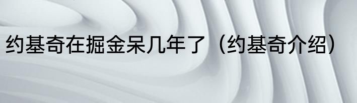 约基奇在掘金呆几年了（约基奇介绍）