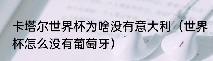 卡塔尔世界杯为啥没有意大利（世界杯怎么没有葡萄牙）