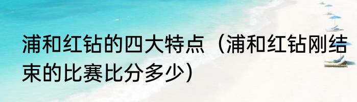 浦和红钻的四大特点（浦和红钻刚结束的比赛比分多少）